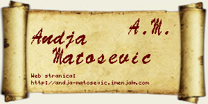 Anđa Matošević vizit kartica